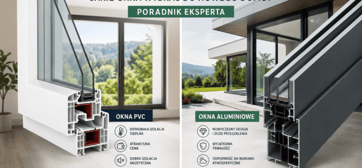 Jakie okna wybrać do nowego domu? PVC czy aluminium – praktyczny poradnik